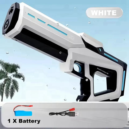 Pistola de Agua Eléctrica Potente – Juguete Automático para Niños y Adultos | Diversión de Verano Playa y Piscina