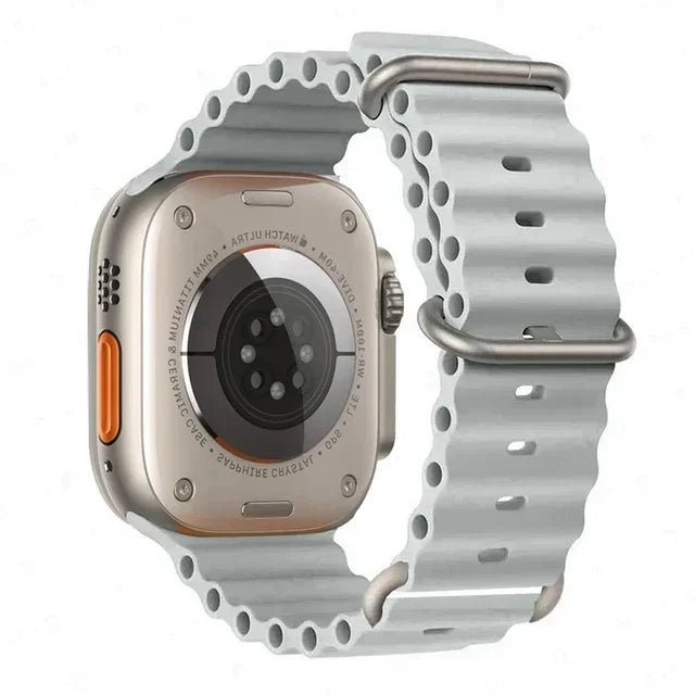 Correa Ocean Band Compatible con Apple Watch | Pulsera Deportiva Ajustable 49mm 45mm 44mm 41mm 40mm Series SE 3 6 7 8 9 10 Ultra
