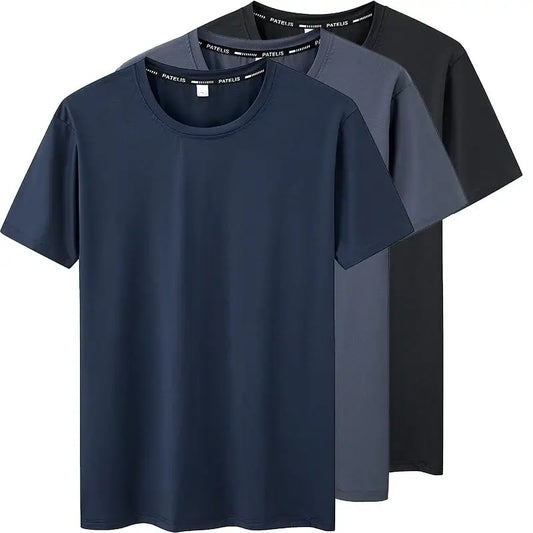 Camiseta Oversize Plus Size para Hombre – T-shirt 5XL-7XL, Transpirable Quick Dry, Fitness, Running, Manga Corta, Cuello Redondo