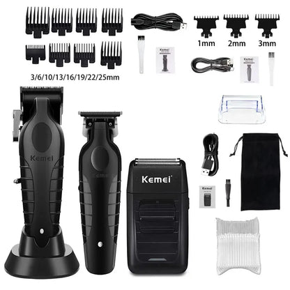 Kemei KM-2296 KM-2299 KM-1102 Cortapelos Profesional Hombre | Máquina Eléctrica Recargable de Corte y Afeitado