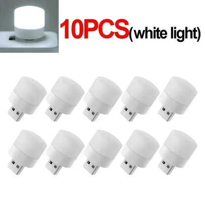 Mini Luz LED USB Portátil – Lámpara de Noche, Lectura y Decoración, Luz Cálida Protectora para Ojos