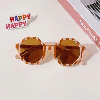 Gafas de Sol Vintage Redondas para Niños | Protección UV400 Acrílico Frosted