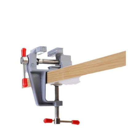 Mini Tornillo de Banco 3.5" de Aluminio | Mordaza de Mesa Multiusos con Rotación 360° para Joyería, Manualidades y Hobby