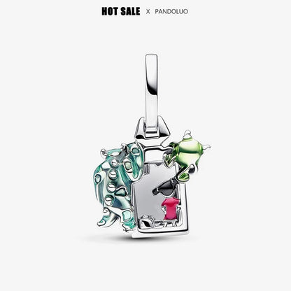 Charm Pixar Monsters Inc Puerta en Plata 925 – Abalorio para Pulseras Originales Mujer