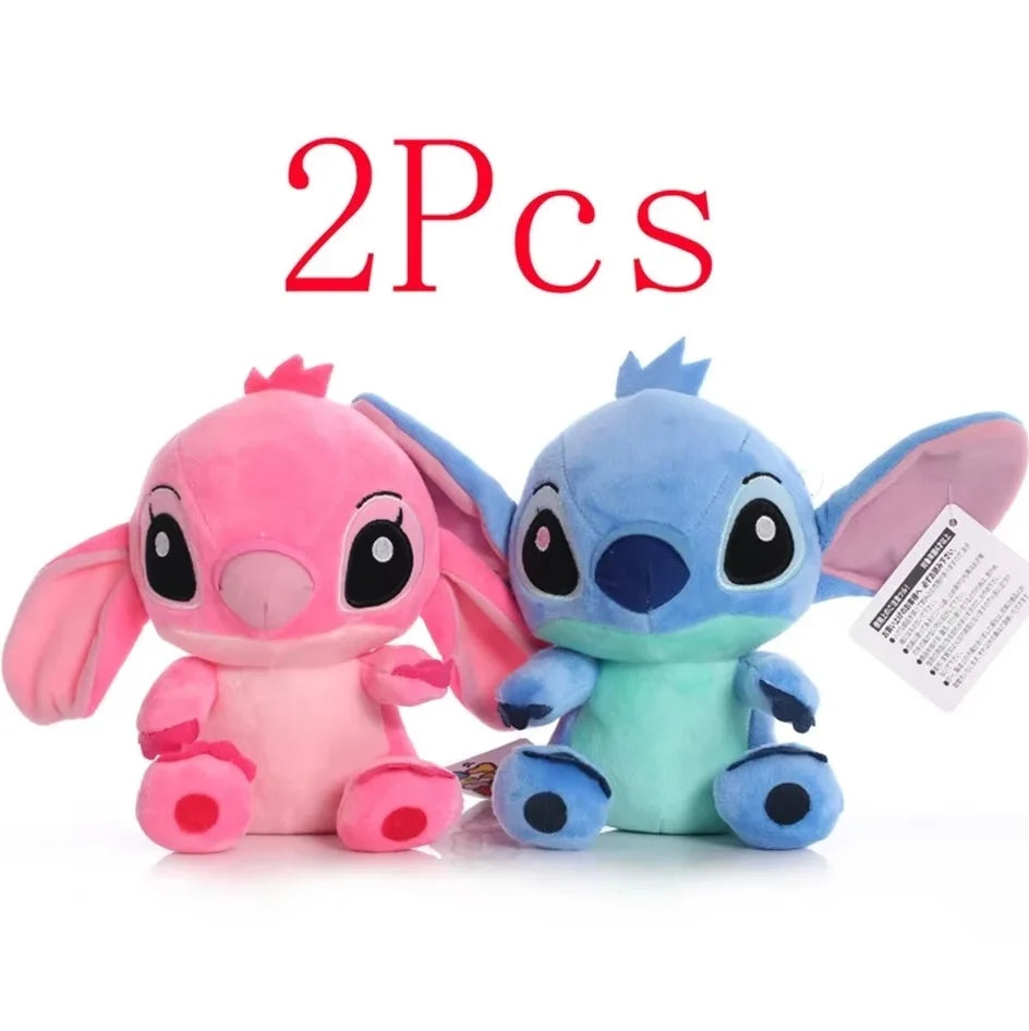 Peluche Stitch Disney 4/8 Pulgadas – Muñeco de Peluche Azul/Rosa | Juguete Anime Lilo & Stitch Regalo para Niños