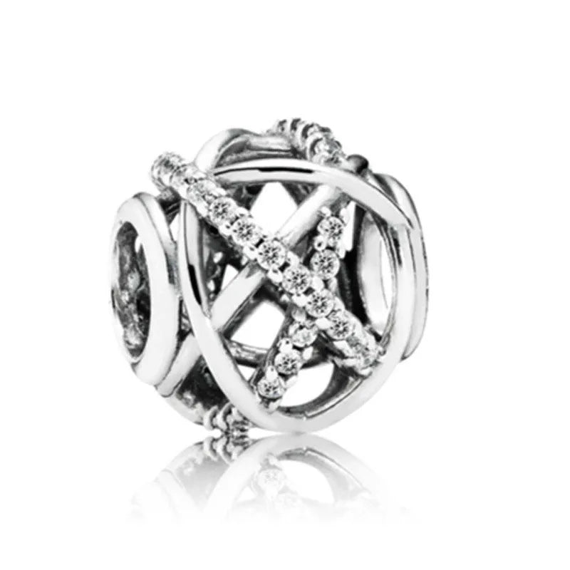 Charm Plata 925 Árbol de la Familia, Pluma, Copo de Nieve y Niño | Dijes Colgantes Compatibles con Pulseras Pandora