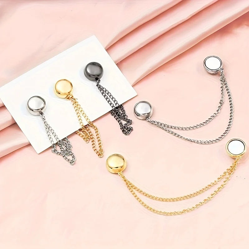 Clip Magnético Decorativo con Cadena – Sujetador Multifuncional para Bufanda, Chal y Ropa con Estilo