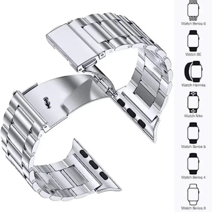 Correa de Acero Inoxidable para Apple Watch | Pulsera Metálica Ajustable 38/40/41mm - 42/44/45mm - Ultra 49mm | Compatible con Series SE/3/4/5/6/7/8