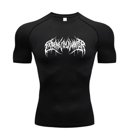 Camiseta Compresiva de Manga Corta para Hombre – Fitness, Gym, Running y Bodybuilding, Secado Rápido, Workout T-Shirt S-3XL