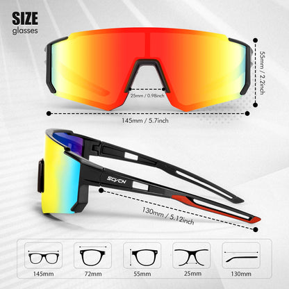 Gafas de Ciclismo SCVCN | Gafas Deportivas MTB, Running, Pesca, Escalada | Protección UV400 Unisex