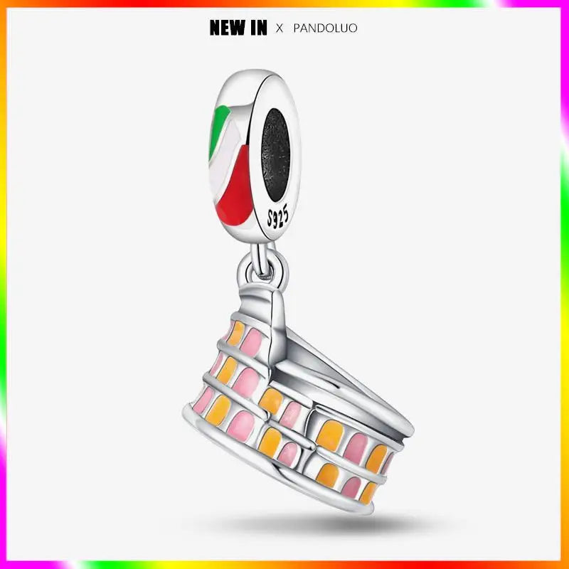Charm Torre Eiffel plata 925 – Colgante de edificio emblemático para pulsera tipo Pandora mujer
