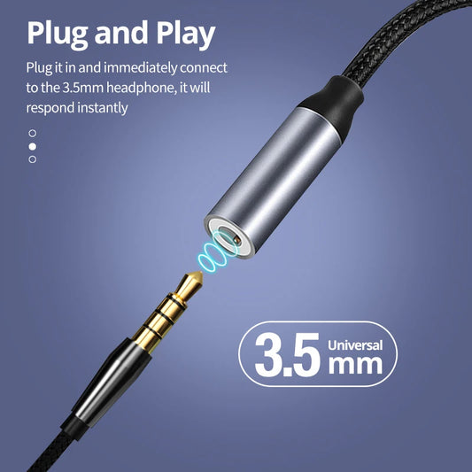 Adaptador USB-C a Jack 3.5mm – Cable Convertidor de Audio para Samsung Galaxy S21, S20, Note 20 y Otros Dispositivos Type-C