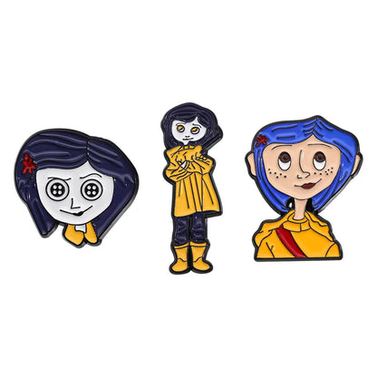 Pins de Dibujos Animados Anime – Broches Esmaltados de Monje Tierno, Chapas Divertidas para Regalo