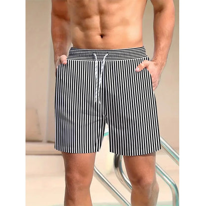 Shorts de Fitness y Playa para Hombre – Bañador Verano Transpirable con Bolsillos y Cintura Ajustable