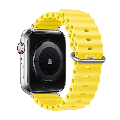 Correa Ocean Band Compatible con Apple Watch | Pulsera Deportiva Ajustable 49mm 45mm 44mm 41mm 40mm Series SE 3 6 7 8 9 10 Ultra