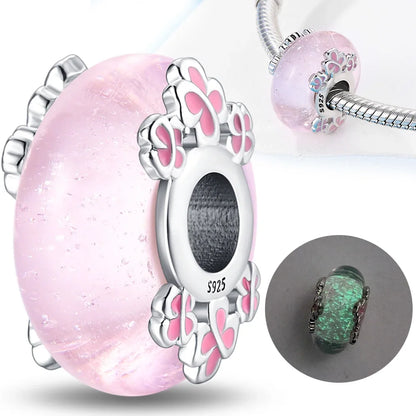 Anillo Flor de Cerezo Rosa en Plata 925 – para Pulseras Originales Mujer