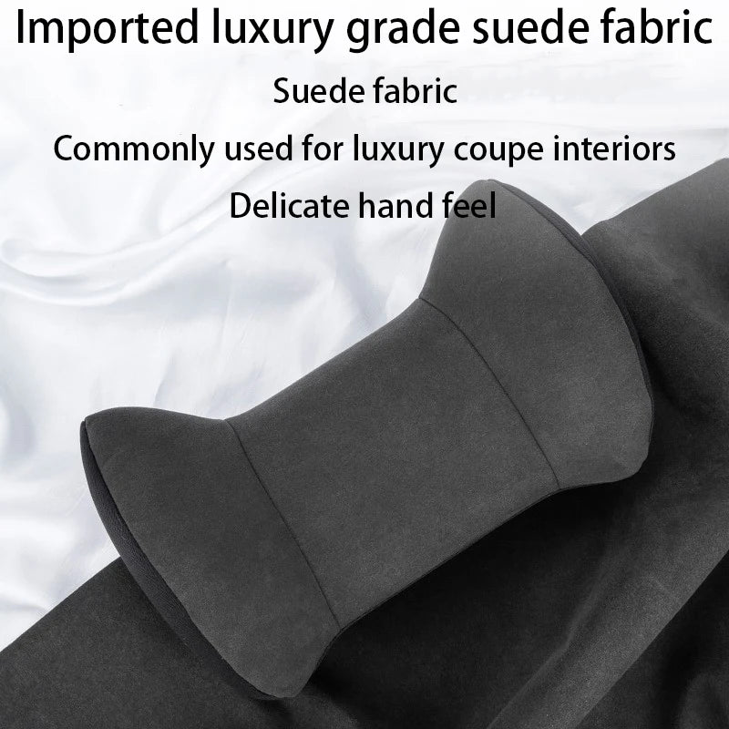 Cojín de Cuello y Soporte Lumbar en Memory Foam para Coche | Almohada Ergonómica de Viaje con Respaldo y Protección