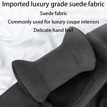 Cojín de Cuello y Soporte Lumbar en Memory Foam para Coche | Almohada Ergonómica de Viaje con Respaldo y Protección