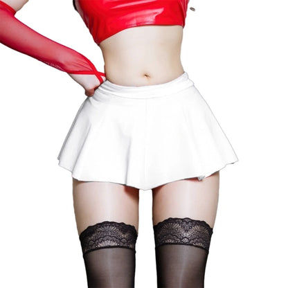 Falda Mini Mujer 2025 | Falda Sexy de PU con Plisados y Cintura Alta