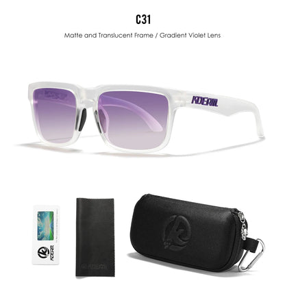 Gafas de Sol Polarizadas KDEAM Unisex | Diseño Cuadrado Casual con Estuche Rígido