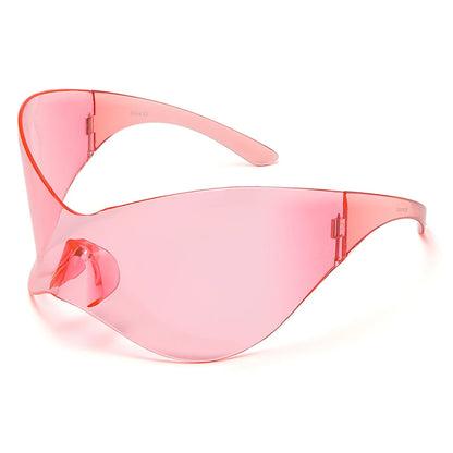 Nuevas Gafas de Sol Oversized Y2K Punk Sin Montura | Unisex Hip Hop Sport One Piece UV400