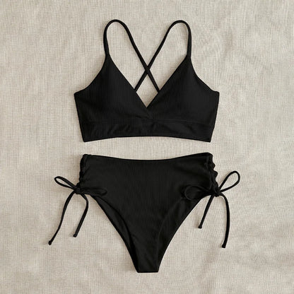 Bikini Sexy Mujer | V-Neck Split Triangular Playa y Piscina
