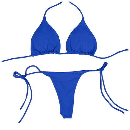 Bikini Mujer 2025 | Conjunto Sexy de Lencería con Tanga y Lazos Laterales