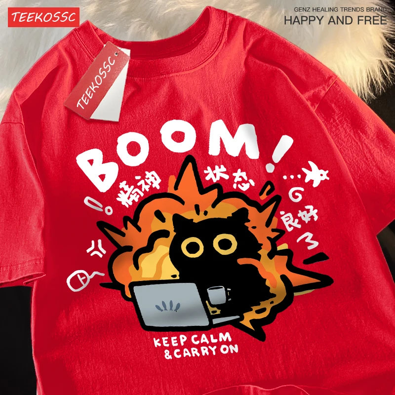 Camiseta Good Mental State | Algodón Hombre y Mujer | Manga Corta Verano 2025 Oversized Casual