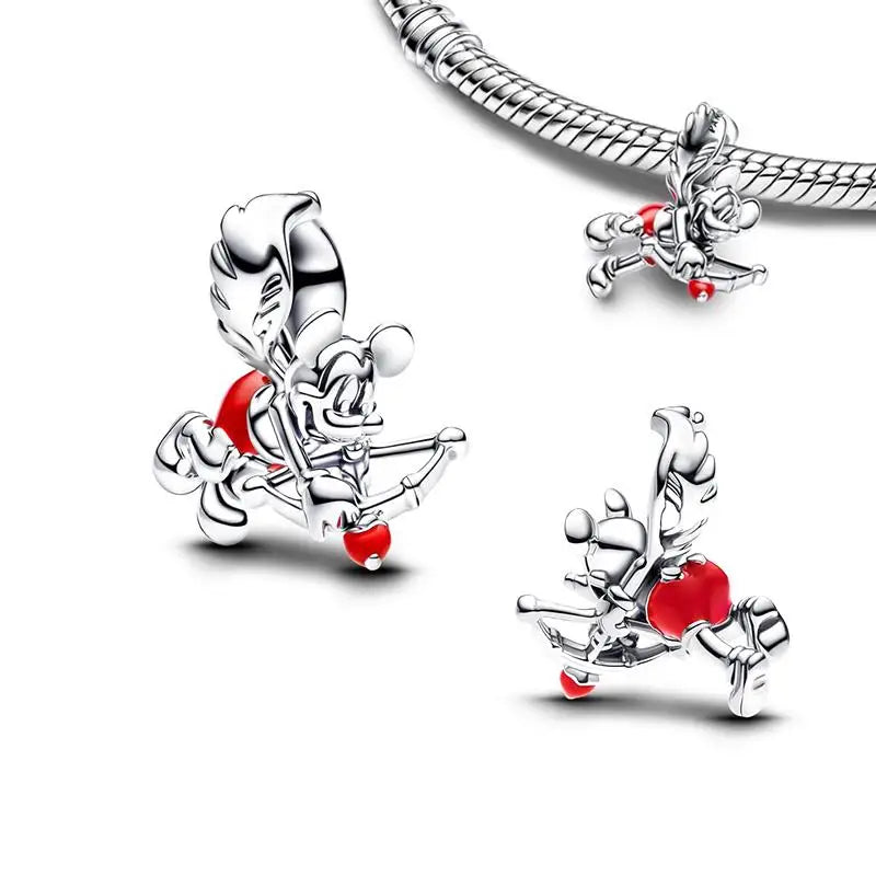 Collar, Aretes y Charm Disney Stitch | Compatible Pandora Pulsera Mujer DIY