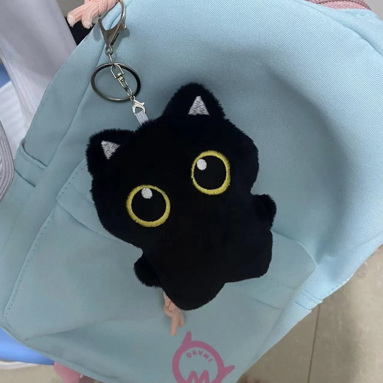 Peluche Gato Negro 10cm | Muñeco Suave Colgante Almohada Cojín Regalo Niños
