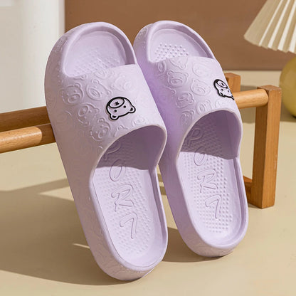 Sandalias Unisex Verano Antideslizantes | Slippers con Estampado de Osito para Casa, Baño y Dormitorio - Suaves y Cómodas