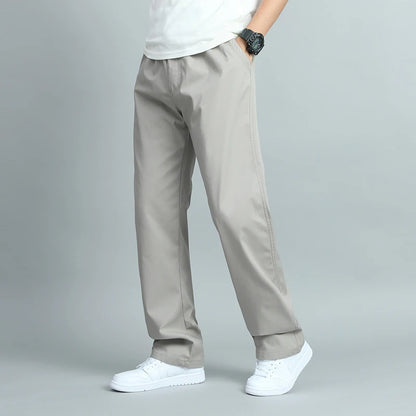 Pantalones Casuales de Algodón para Hombre – Tallas Grandes, Corte Suelto, Rectos, Múltiples Bolsillos, Jogger Largo, Verano y Otoño