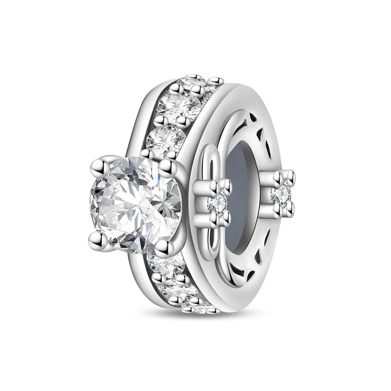 Charm de Plata 925 con Mariposa y Dragón – Abalorio Colorido con Zirconia Arcoíris para Pulseras DIY