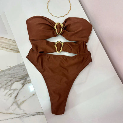 Bikini Bandeau Sexy Mujer 2025 | Push-Up Brasileño Playa y Piscina