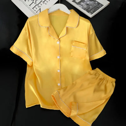 Pijama Mujer Satén 2025 | Conjunto 2 Piezas Seda Sintética Suave