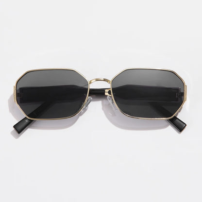 Gafas de Sol Vintage Rectangulares Unisex | Moda Retro Metal Negro Estilo Lujo