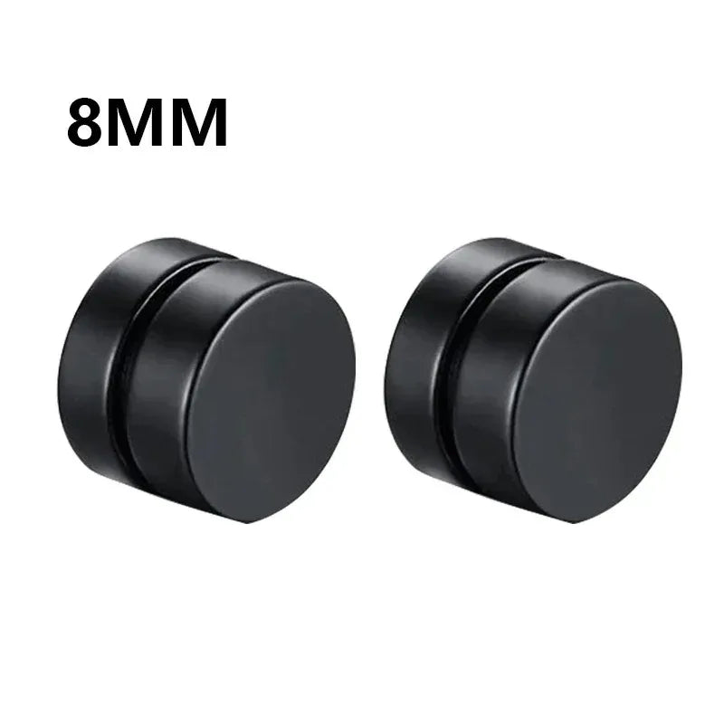 Pendientes Magnéticos de Cristal Unisex | Aros Punk con Zirconia | Joyería sin Perforación para Hombres y Mujeres