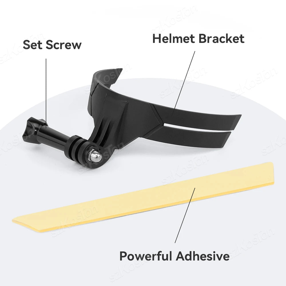 Soporte de barbilla para casco de motocicleta – Montura compatible con GoPro Hero 13/12/11/10/9/8, DJI Action 5/4 e Insta360
