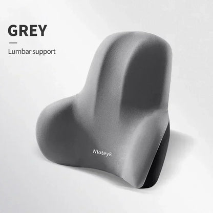 Cojín de Cuello y Lumbar para Coche con Espuma Viscoelástica | Almohada Ergonómica de Respaldo y Reposacabezas