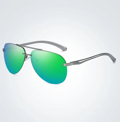 Gafas de Sol Polarizadas Clásicas Unisex | Lentes Espejo con Montura Metálica para Conducir y Viajar