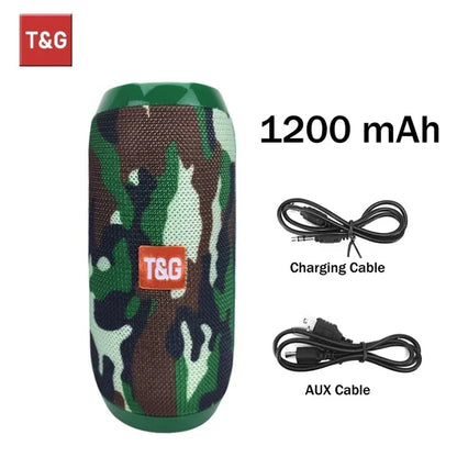 T&G TG117 Altavoz Bluetooth Portátil – Parlante Inalámbrico IPX5, Batería 10H, Manos Libres, FM, USB, TF Card