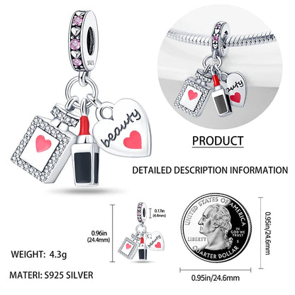 Charm Navideño Disney en Plata 925 – Abalorios Mickey y Minnie para Pulseras Originales Mujer