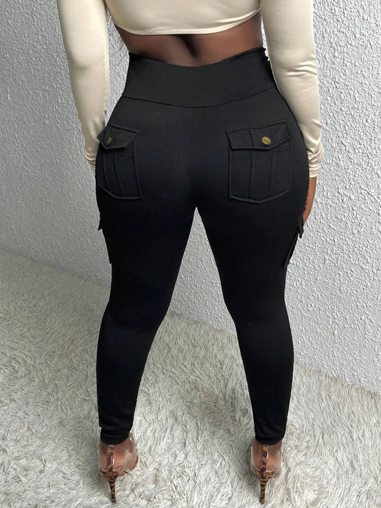 Leggings Deportivos Mujer con Bolsillos | Pantalón Fitness de Cintura Alta Ajustado y Elástico