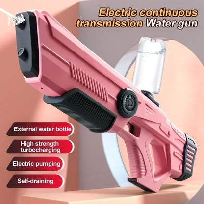Pistola de Agua Automática Eléctrica – Juguete Portátil de Verano para Niños y Adultos | Diversión en Playa y Piscina