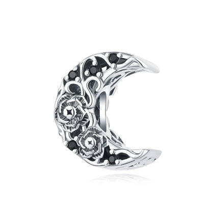 Charm Plata 925 Colgante Colorido Sol Luna Estrellas | Dije Compatible Pandora Pulsera y Collar Mujer
