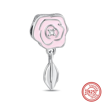 Charm trébol verde dopamina en plata 925 – Flor del bosque para pulsera DIY compatible Pandora mujer