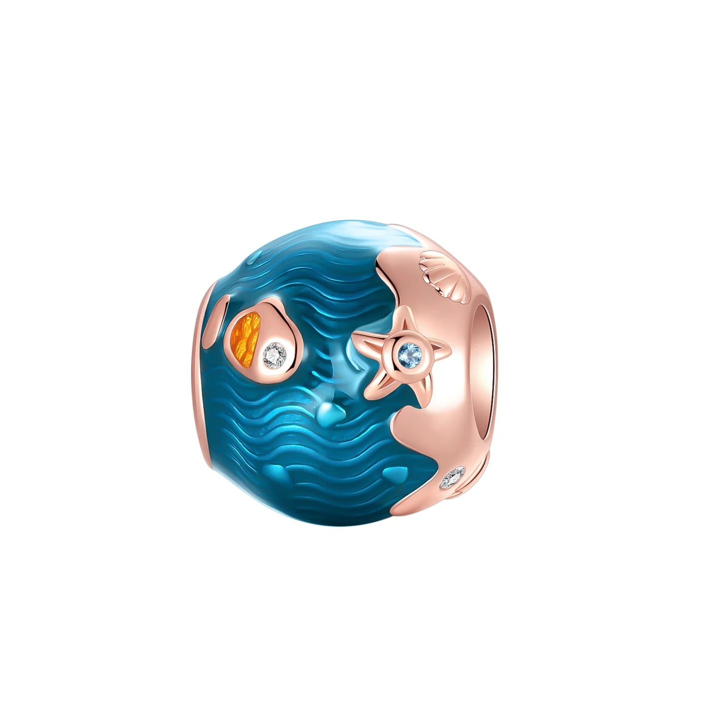 Charm Plata 925 Colgante Colorido Sol Luna Estrellas | Dije Compatible Pandora Pulsera y Collar Mujer