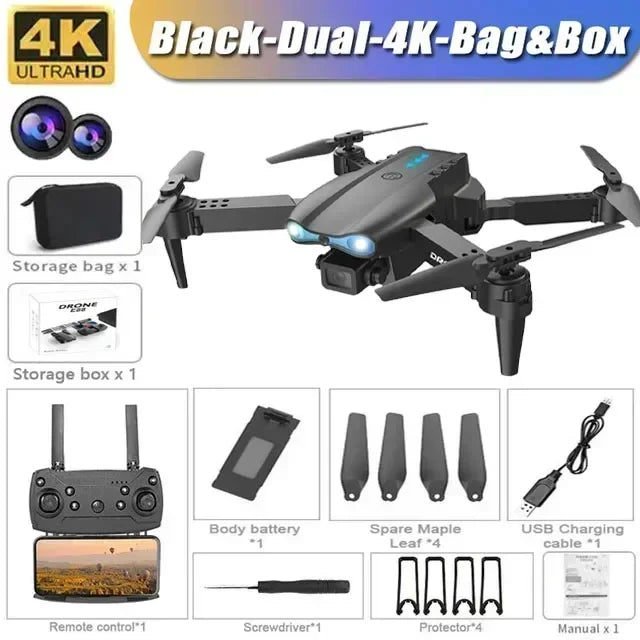 Drone E99Pro 4K con doble cámara – RC plegable WiFi 5G FPV con altura estable y modos especiales