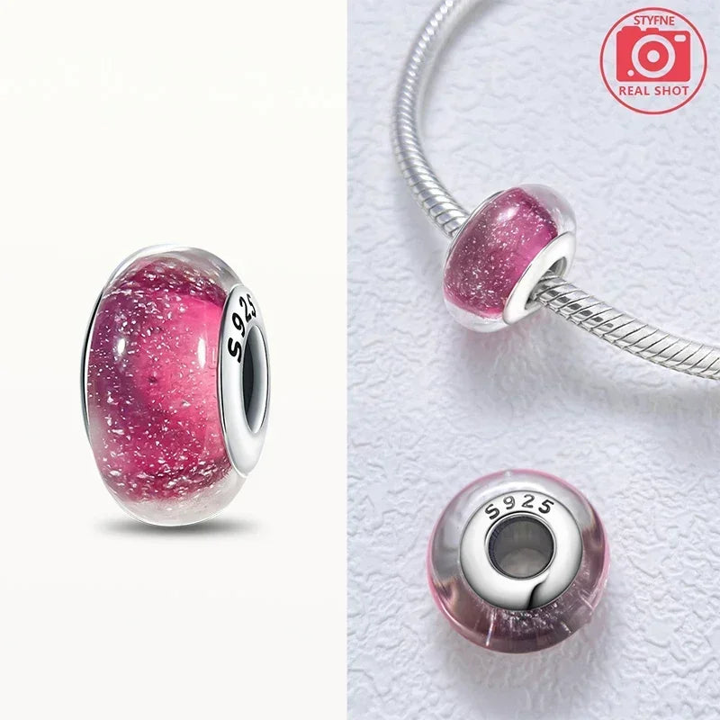 Cuenta Murano en Plata 925 | Beads de Vidrio de Colores para Pulsera Pandora Original