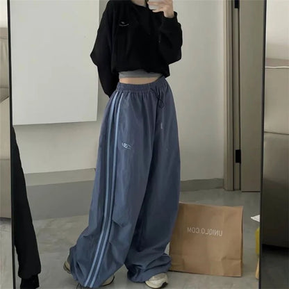 Pantalones Sweatpants Retro Mujer | Oversize Baggy Cintura Elástica Pierna Ancha Y2K Streetwear